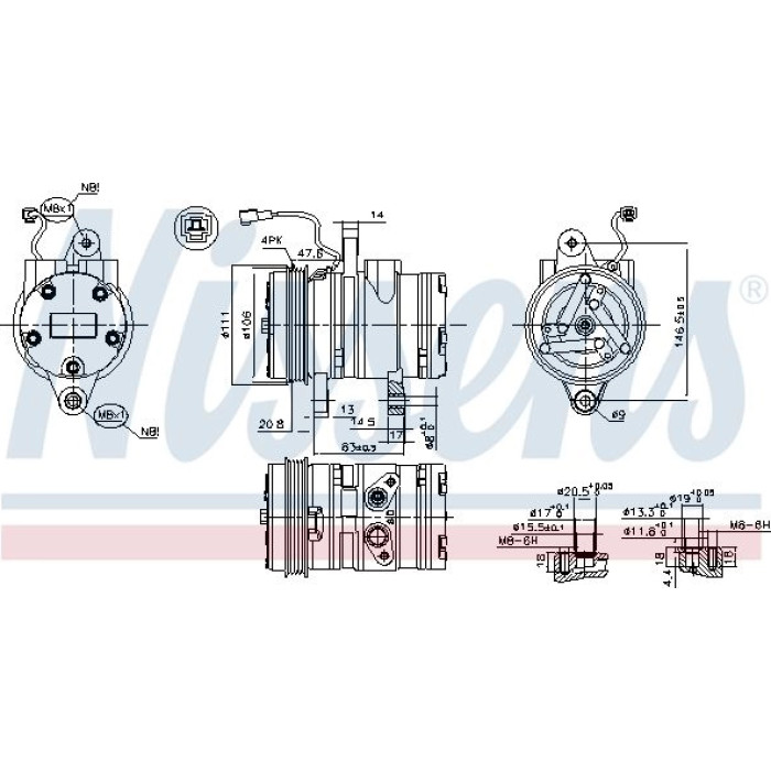 Nissens Klimakompressor PKW 89261 Nissens Klimakompressor PKW 89261