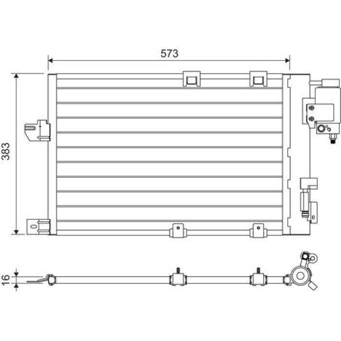 Valeo Klimakondensator 817505 Valeo Klimakondensator 817505