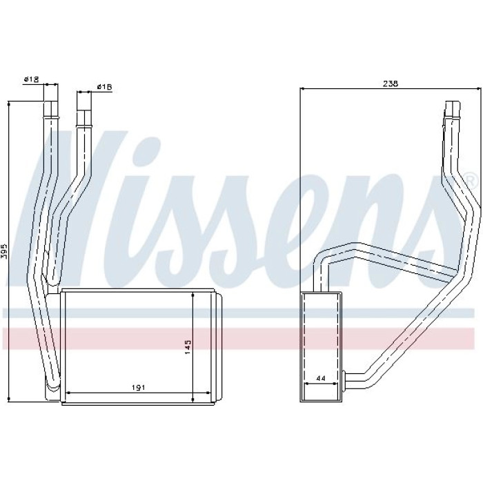 Nissens Heizungskühler PKW 71765 Nissens Heizungskühler PKW 71765