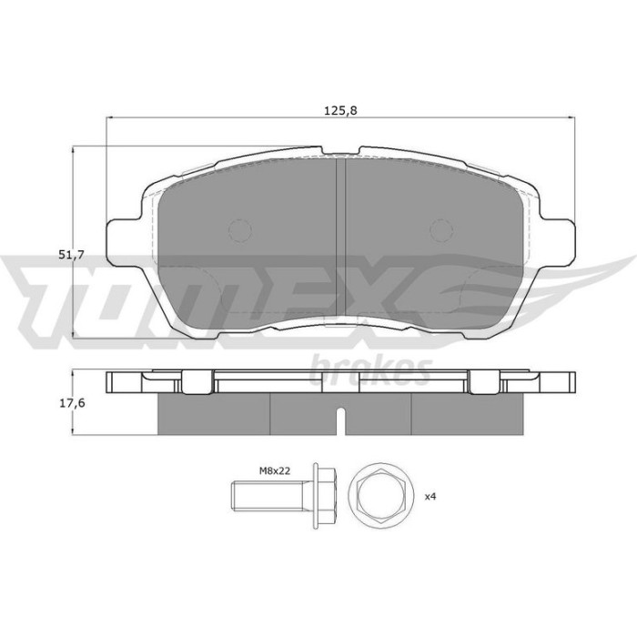TX 17-95 TOMEX brakes Bremsbelagsatz, Scheibenbremse TX 17-95 TX 17-95 TOMEX brakes Bremsbelagsatz, Scheibenbremse TX 17-95