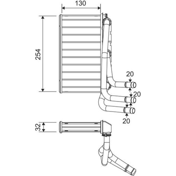 Valeo Wärmetauscher 811651 Valeo Wärmetauscher 811651