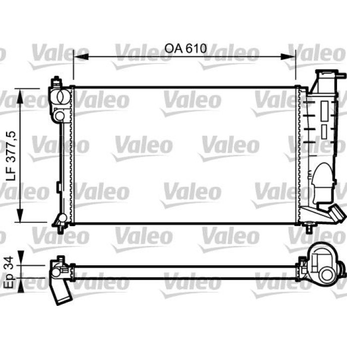Valeo Motorkühler 731389 Valeo Motorkühler 731389