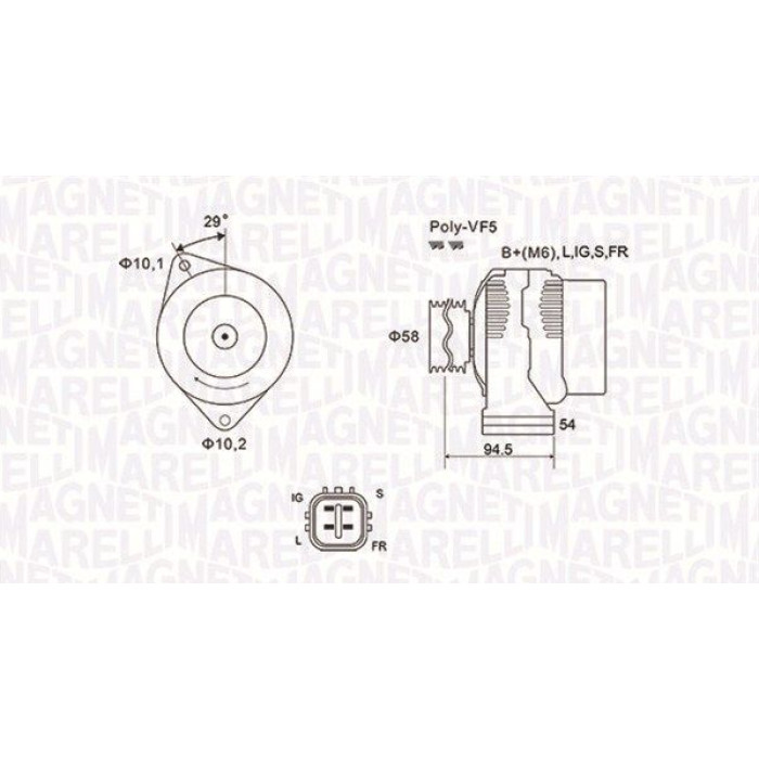 Magneti Marelli Lichtmaschine 063731721010 Magneti Marelli Lichtmaschine 063731721010