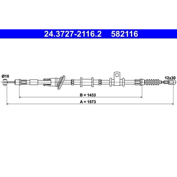ATE Handbremsseil 24.3727-2116.2 ATE Handbremsseil 24.3727-2116.2