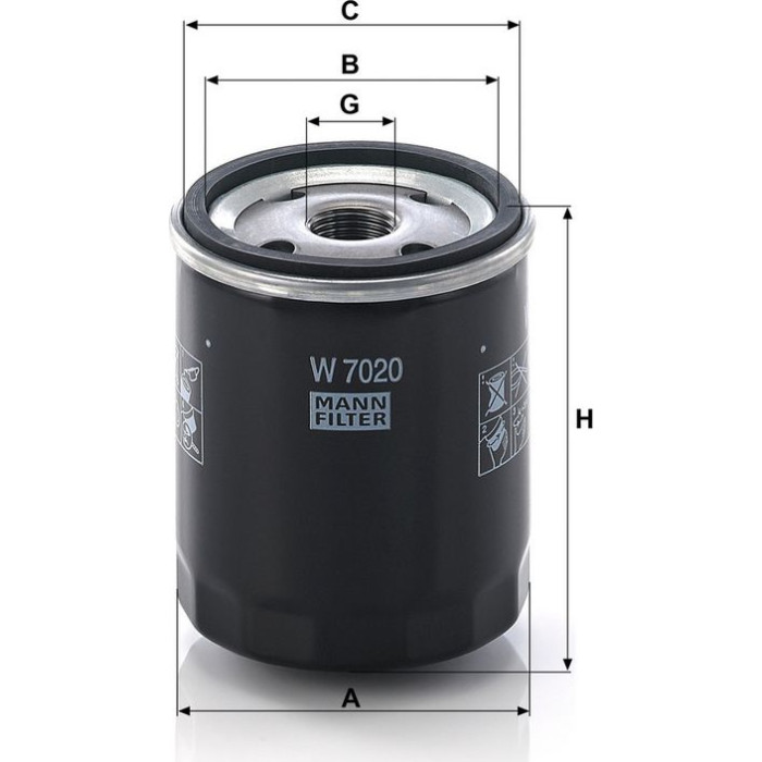 MANN-FILTER Ölfilter W 7020 MANN-FILTER Ölfilter W 7020
