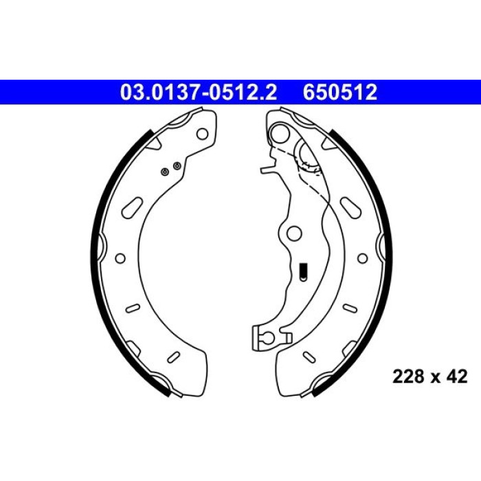 ATE Bremsbackensatz 03.0137-0512.2 ATE Bremsbackensatz 03.0137-0512.2