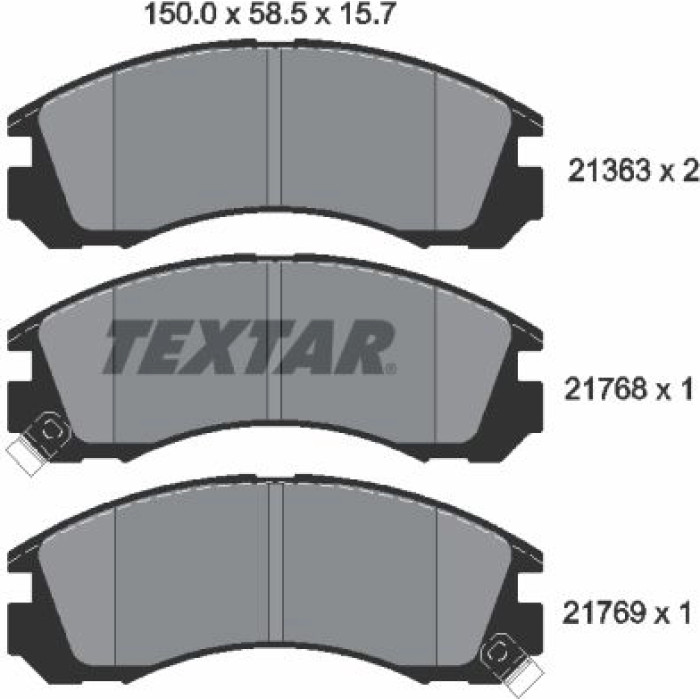 Textar Bremsbelagsatz 2136301 Textar Bremsbelagsatz 2136301