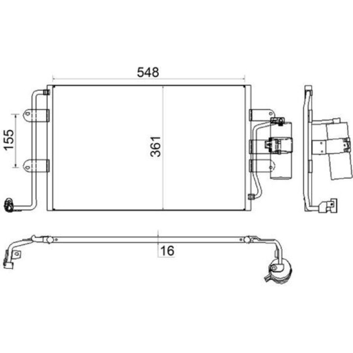 MAHLE Kondensator, Klimaanlage AC 228 001S MAHLE Kondensator, Klimaanlage AC 228 001S