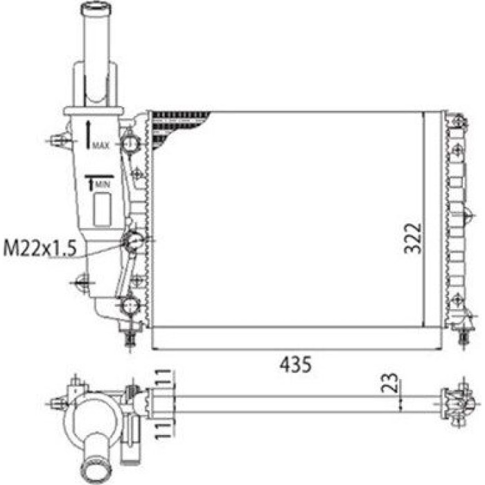 Magneti Marelli Motorkühler 350213113003 Magneti Marelli Motorkühler 350213113003