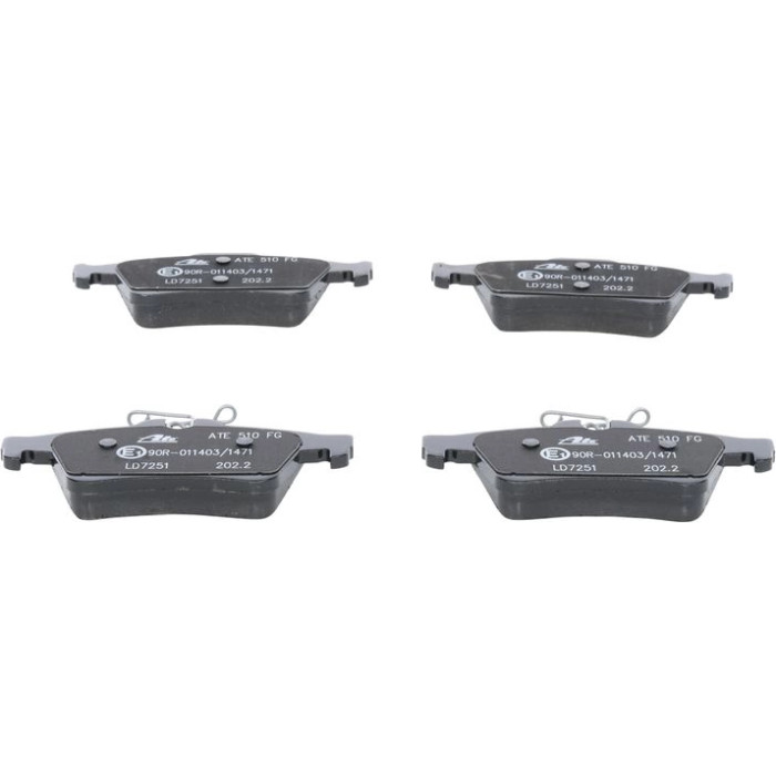 13.0470-7251.2 ATE Bremsbelagsatz Renault Hinterachse Laguna 1, 6-3, 5 07- Keramik 13.0470-7251.2 13.0470-7251.2 ATE Bremsbelagsatz Renault Hinterachse Laguna 1, 6-3, 5 07- Keramik 13.0470-7251.2
