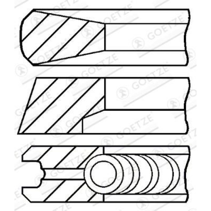 GOETZE ENGINE Kolbenring 08-520200-00