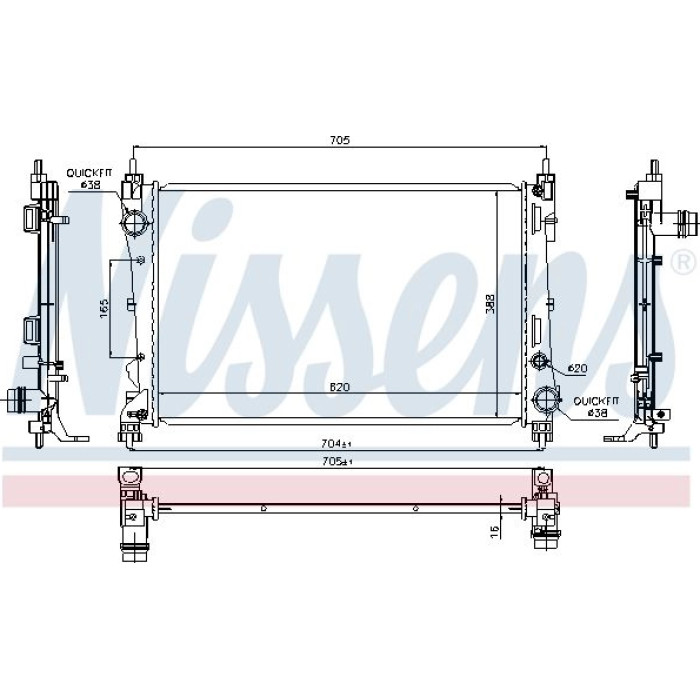 Nissens Wasserkühler PKW 617854 Nissens Wasserkühler PKW 617854