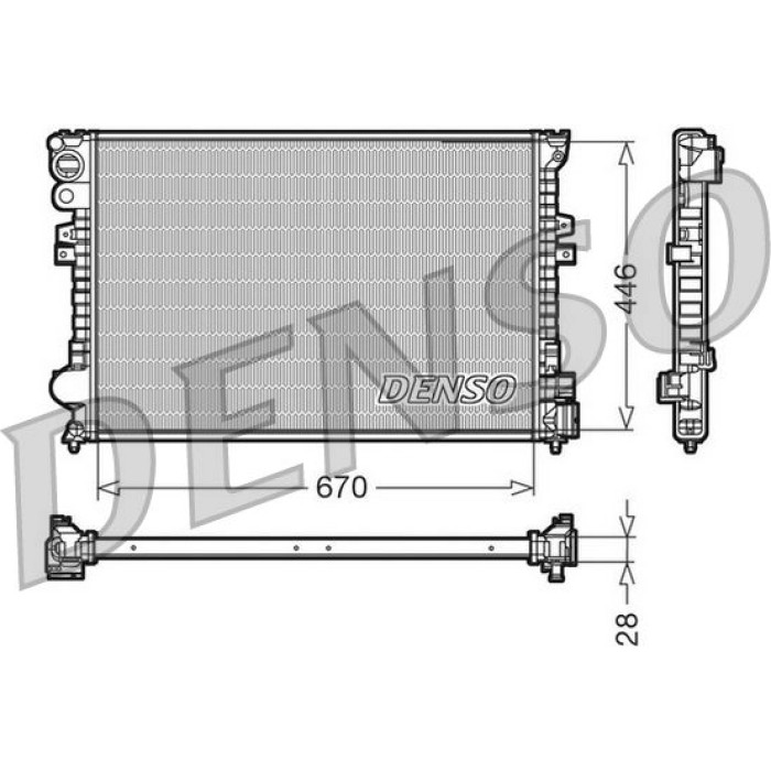Denso Motorkühler DRM07050 Denso Motorkühler DRM07050