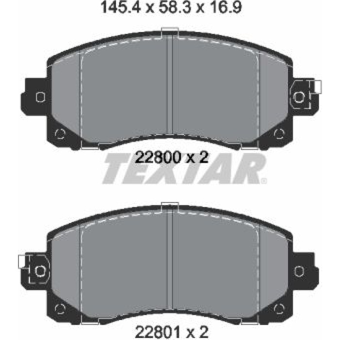 Textar Bremsbelagsatz 2280001 Textar Bremsbelagsatz 2280001