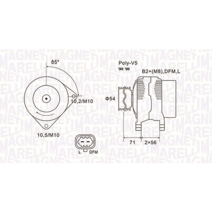 Magneti Marelli Lichtmaschine 063731960010 Magneti Marelli Lichtmaschine 063731960010