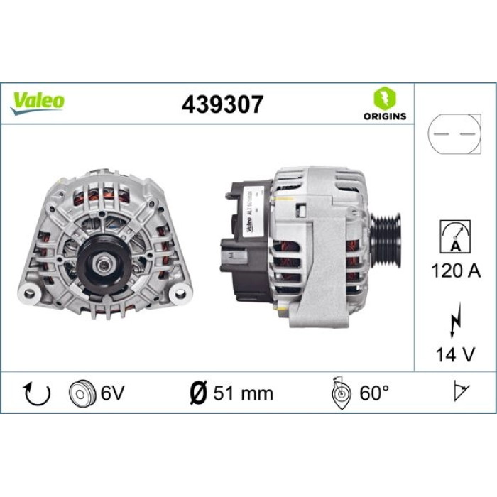 439307 Valeo Lichtmaschine 439307 439307 Valeo Lichtmaschine 439307