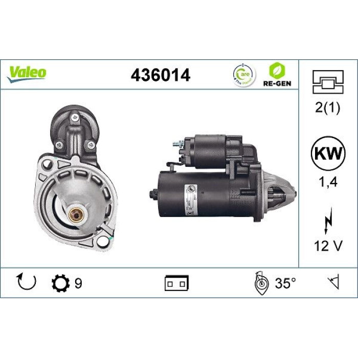 436014 Valeo Anlasser 436014 436014 Valeo Anlasser 436014