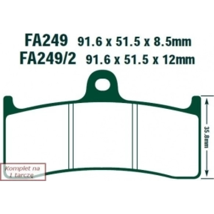 EBC Bremsklötze FA249HH EBC Bremsklötze FA249HH