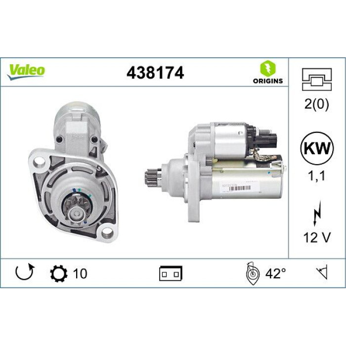 Valeo Anlasser 438174 Valeo Anlasser 438174
