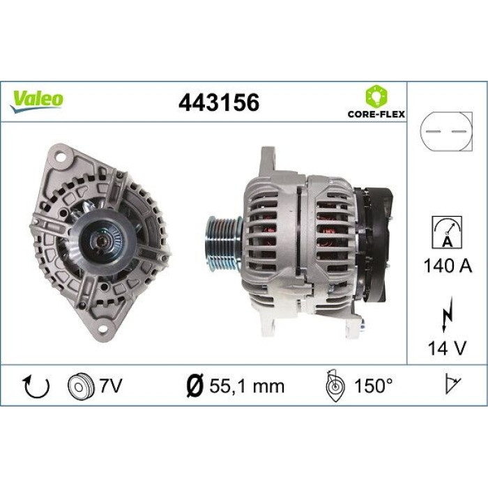 Valeo Lichtmaschine 443156 Valeo Lichtmaschine 443156