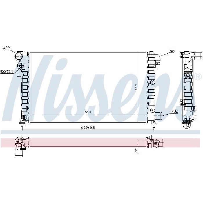 Nissens Wasserkühler PKW 61346 Nissens Wasserkühler PKW 61346