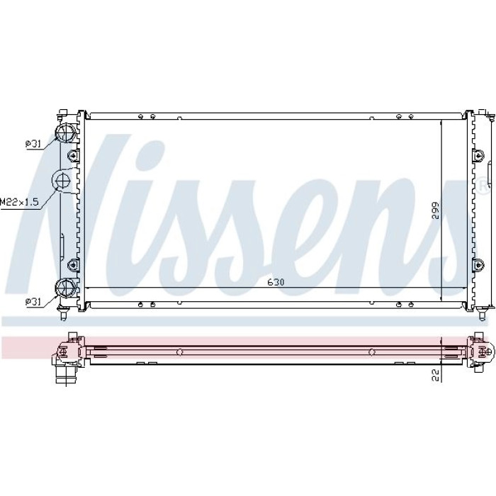 Nissens Wasserkühler PKW 673001 Nissens Wasserkühler PKW 673001