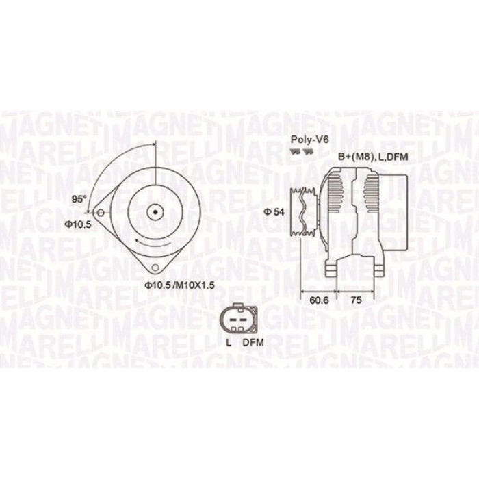 Magneti Marelli Lichtmaschine 063731757010 Magneti Marelli Lichtmaschine 063731757010