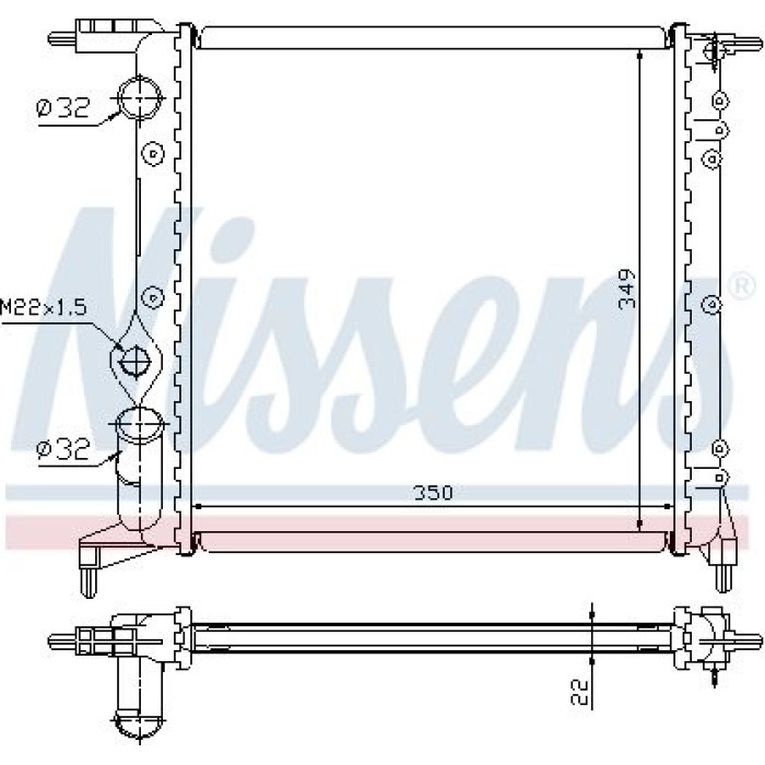 Nissens Wasserkühler PKW 639261 Nissens Wasserkühler PKW 639261