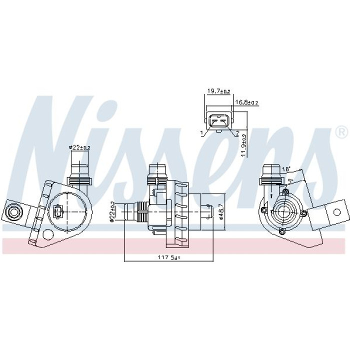 Nissens Wasserpumpe 831115 Nissens Wasserpumpe 831115
