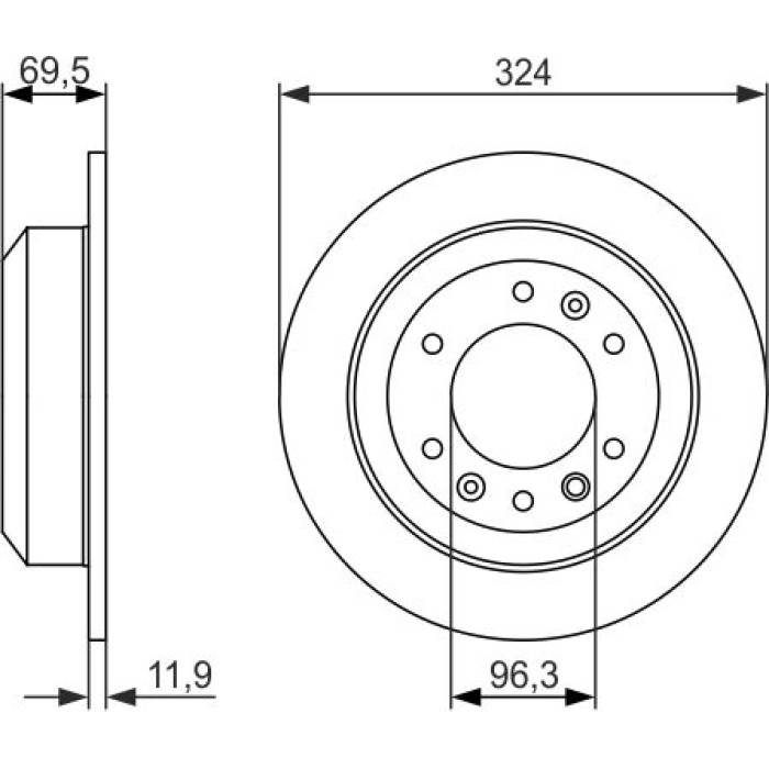 Bosch Bremsscheibe Hinterachse 0 986 479 598 Bosch Bremsscheibe Hinterachse 0 986 479 598