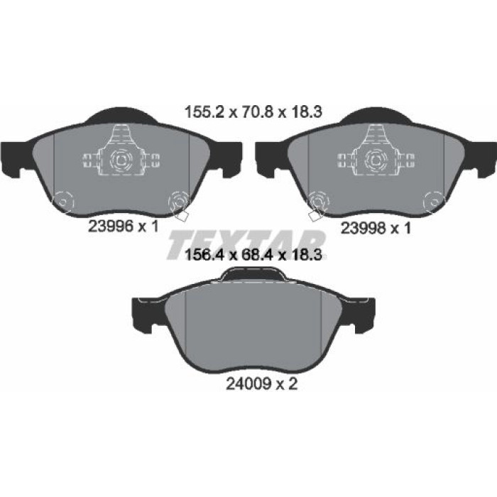 Textar Bremsbelagsatz 2399601 Textar Bremsbelagsatz 2399601