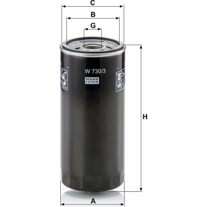 MANN-FILTER Ölfilter W 730/3 MANN-FILTER Ölfilter W 730/3