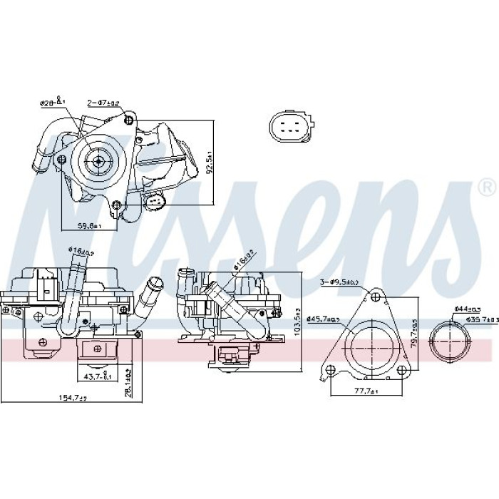 Nissens AGR-Ventil 98379 Nissens AGR-Ventil 98379