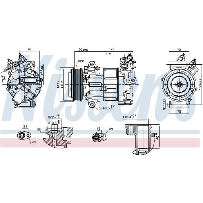 Nissens Klimakompressor PKW 890790 Nissens Klimakompressor PKW 890790