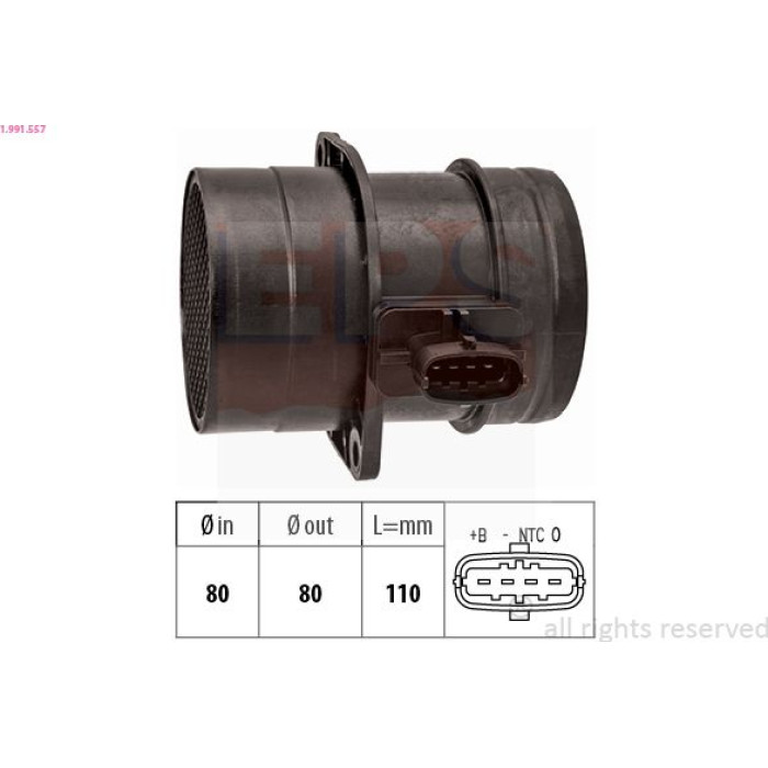 EPS Luftmassenmesser Luftmengenmesser 1.991.557 EPS Luftmassenmesser Luftmengenmesser 1.991.557
