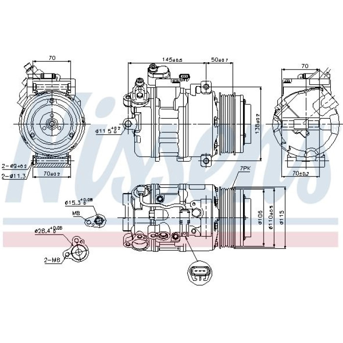 Nissens Klimakompressor PKW 89574 Nissens Klimakompressor PKW 89574