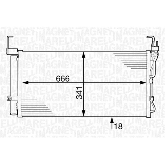 Magneti Marelli Klimakondensator 350203625000 Magneti Marelli Klimakondensator 350203625000