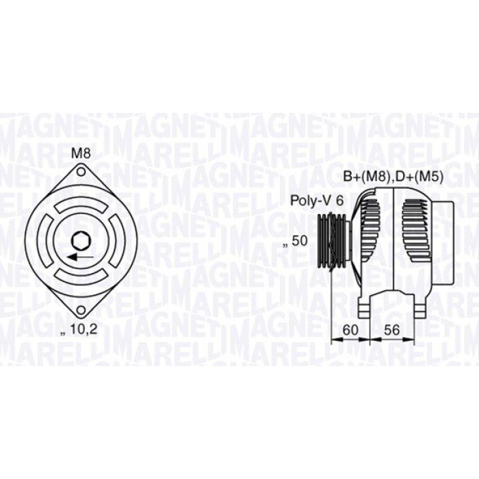 Magneti Marelli Lichtmaschine 063533479010 Magneti Marelli Lichtmaschine 063533479010