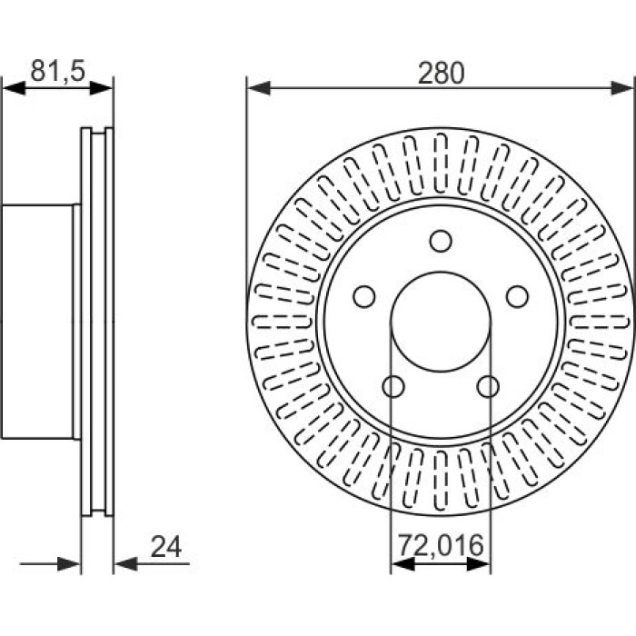 Bosch Bremsscheibe Vorderachse 0 986 479 386 Bosch Bremsscheibe Vorderachse 0 986 479 386