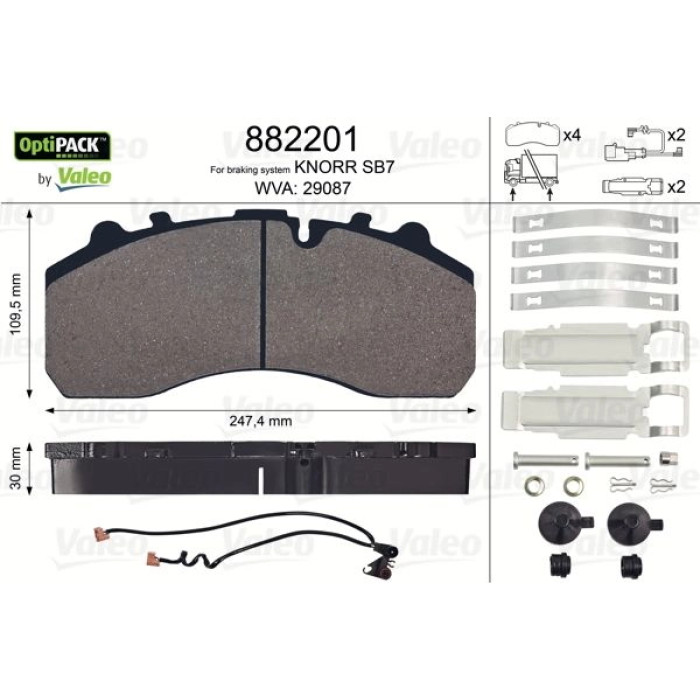 Valeo Bremsbelagsatz 882201