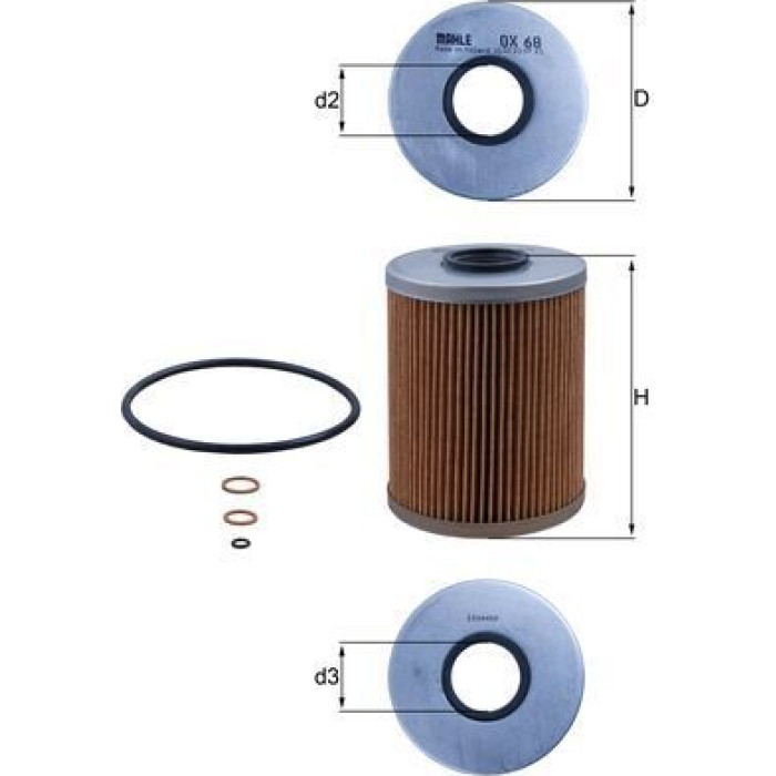 Mahle Original Ölfilter OX 68D Mahle Original Ölfilter OX 68D
