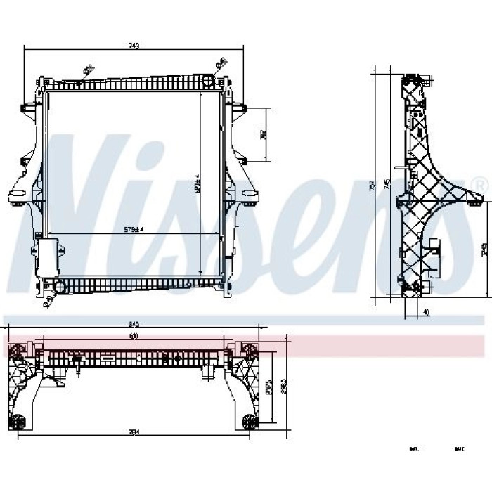 Nissens Wasserkühler LKW 637875 Nissens Wasserkühler LKW 637875