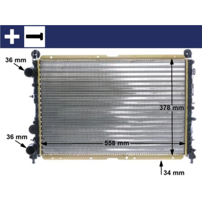 MAHLE Kühler, Motorkühlung CR 1412 000S MAHLE Kühler, Motorkühlung CR 1412 000S