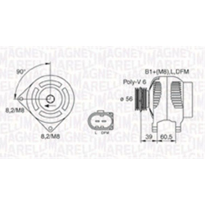 Magneti Marelli Lichtmaschine 063731446010 Magneti Marelli Lichtmaschine 063731446010