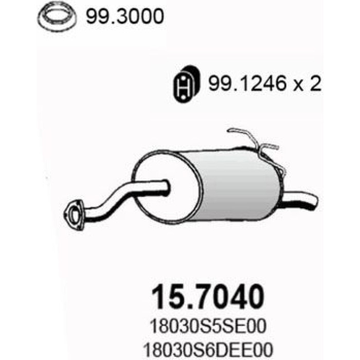 ASSO Endschalldämpfer 15.7040