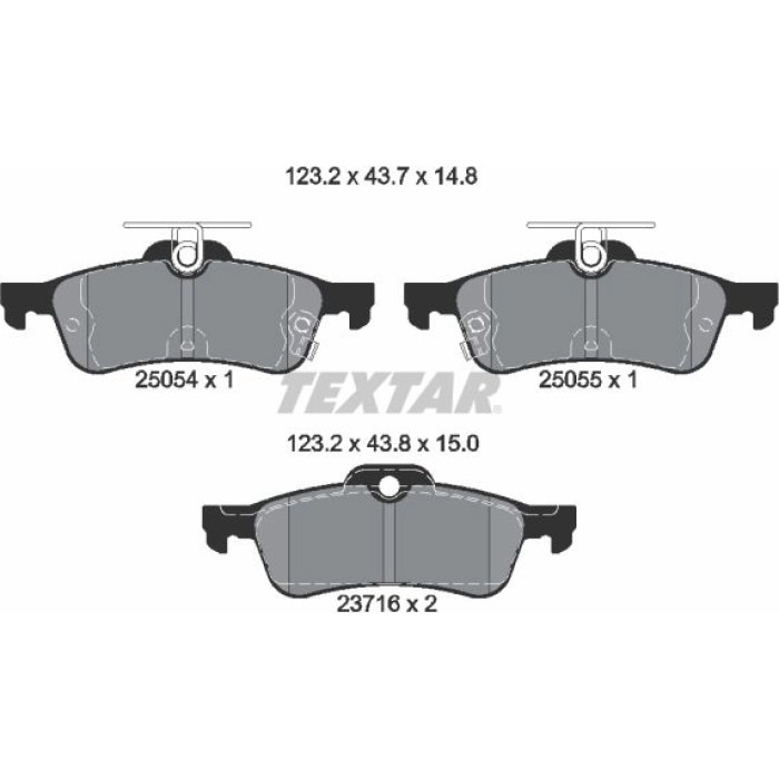 Textar Bremsbelagsatz 2505401 Textar Bremsbelagsatz 2505401