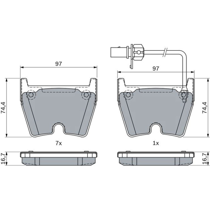 Bosch Bremsbelag 0 986 424 949 Bosch Bremsbelag 0 986 424 949