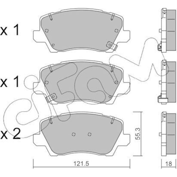 CIFAM Bremsbelagsatz, Scheibenbremse 822-1165-0 CIFAM Bremsbelagsatz, Scheibenbremse 822-1165-0