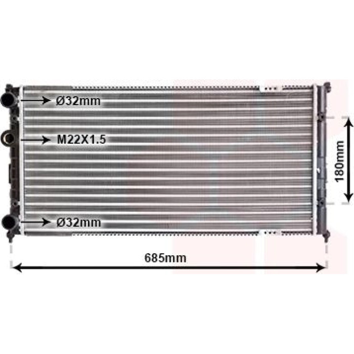 Van Wezel Motorkühler 58002192 Van Wezel Motorkühler 58002192