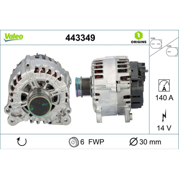 Valeo Lichtmaschine 443349 Valeo Lichtmaschine 443349